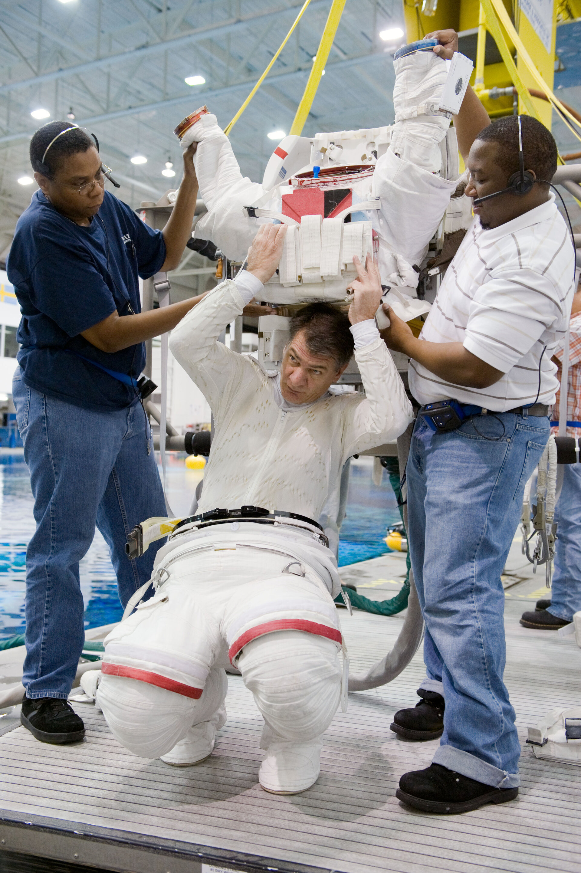 Paolo Nespoli training in the NBL