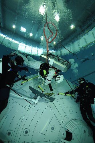 Luca Parmitano during EVA training