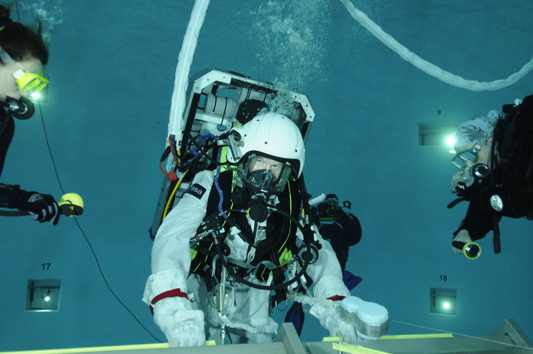 Timothy Peake during EVA training