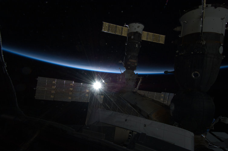 An orbital sunrise