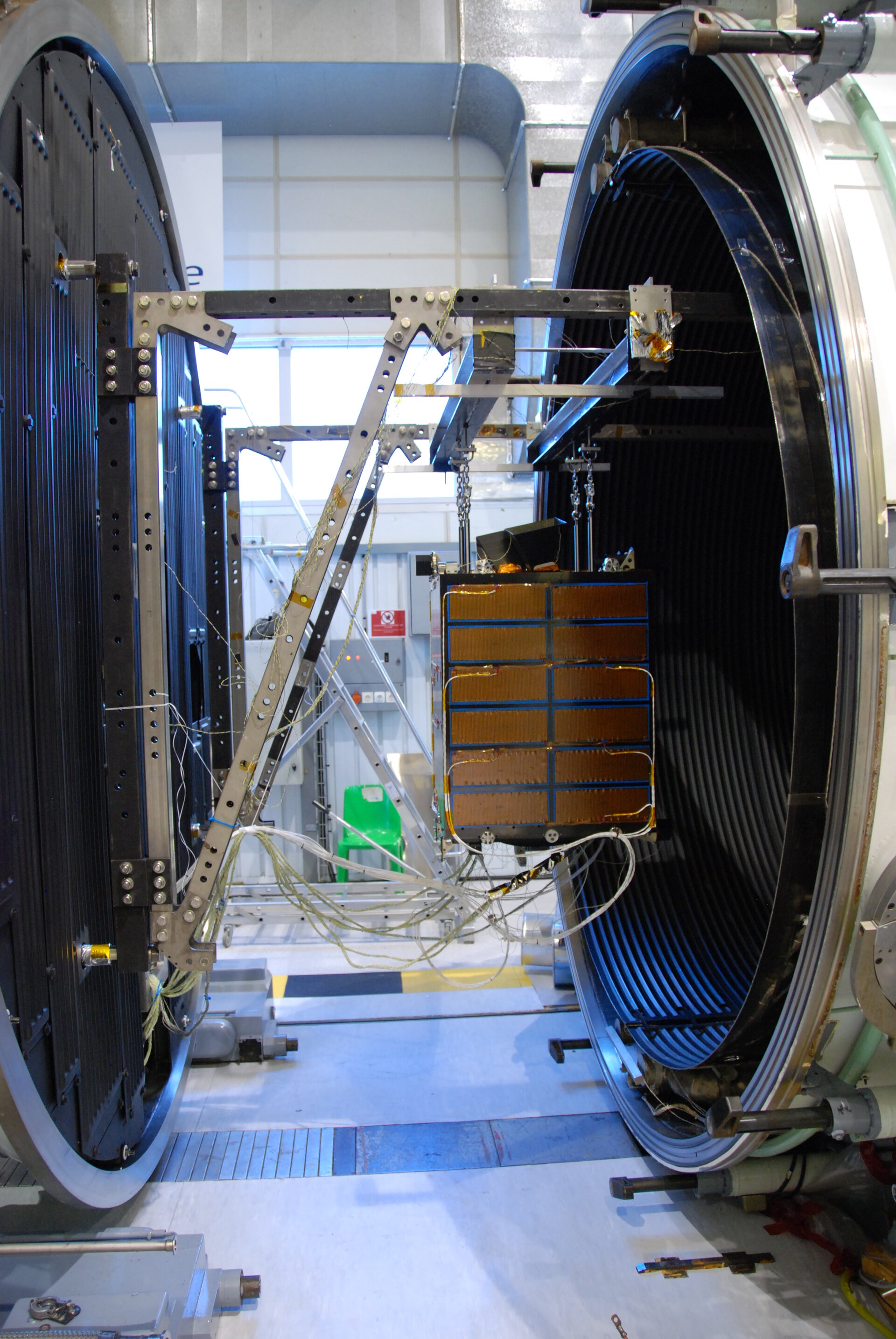 Entering thermal vacuum chamber