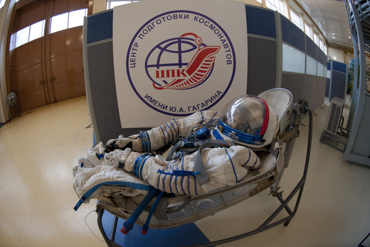 ESA astronaut Paolo Nespoli's Russian Sokol suit