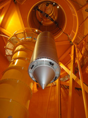 Interior of the drop tower