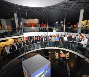 Workshop participants at the Olympic Museum