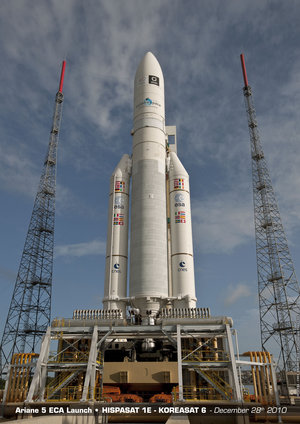 Ariane 5 ECA flight V199 ready for launch