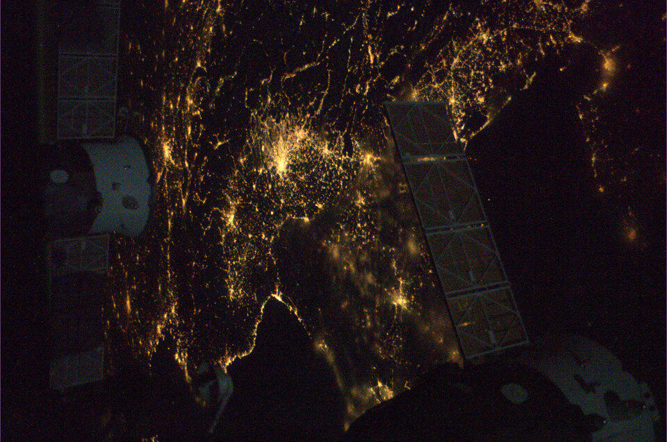 L'Italia del nord vista dalla ISS