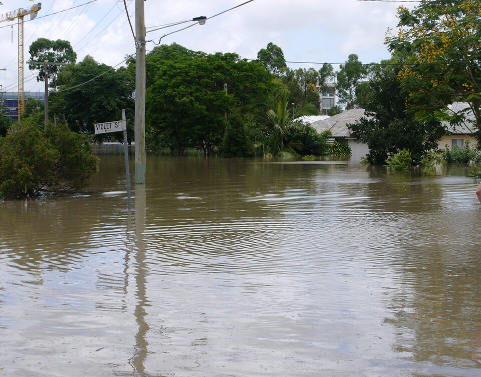 Flood waters in Queensland