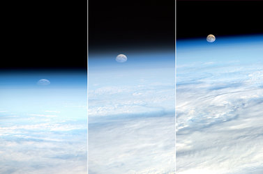 Moonrise from space