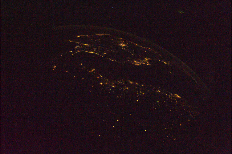 Portugal, Spain and North Africa by night