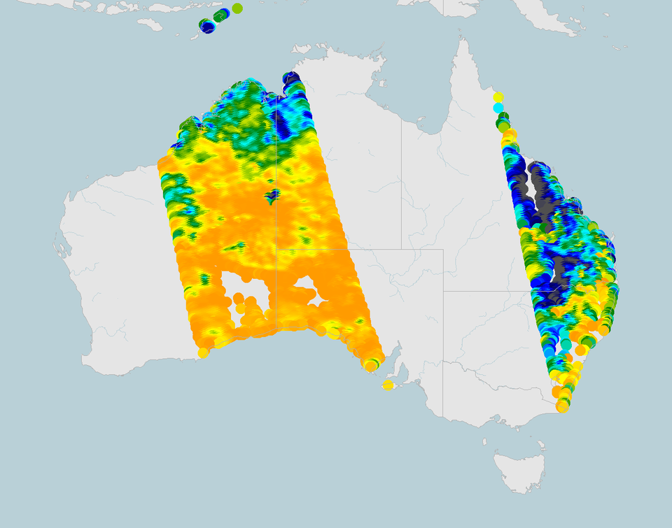 Soil moisture map from SMOS