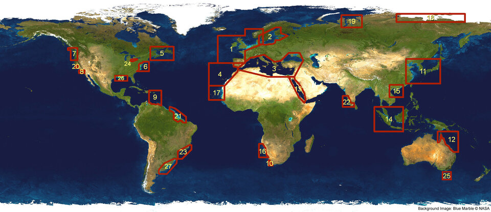 CoastColour user-defined areas