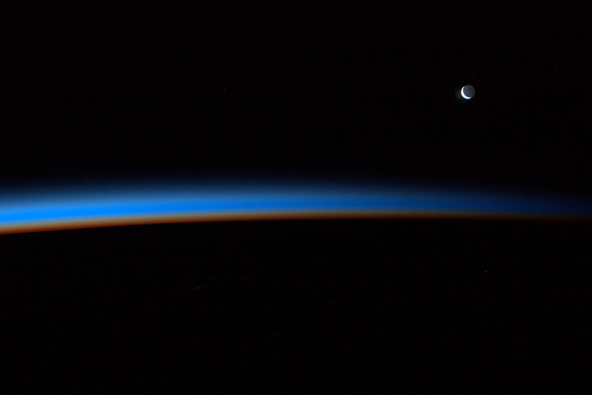 Crescent Moon, as seen from the ISS