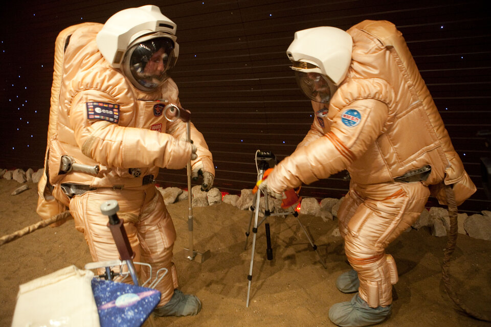 En simulert landing på Mars