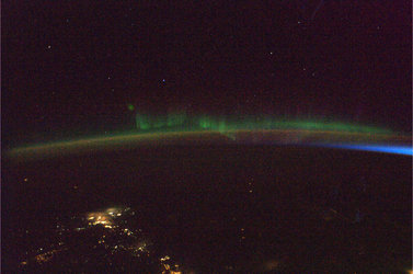 The Aurora Borealis, as seen from the ISS