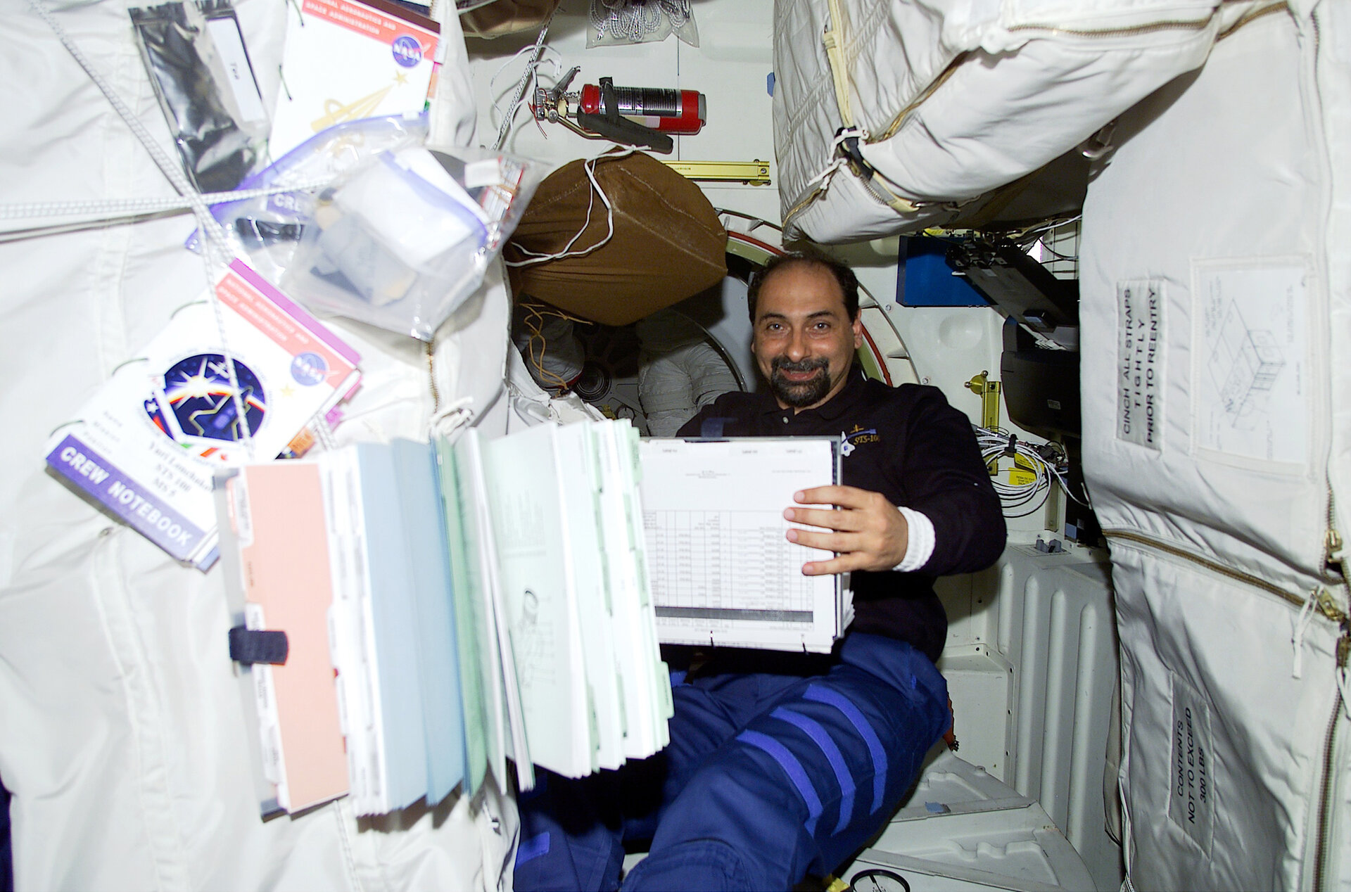 Umberto Guidoni, the first European astronaut to fly to the ISS, 2001.