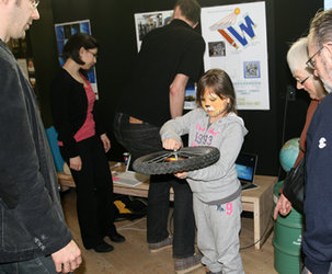 Barnen fick bland annat testa hur ett gyro fungerar.