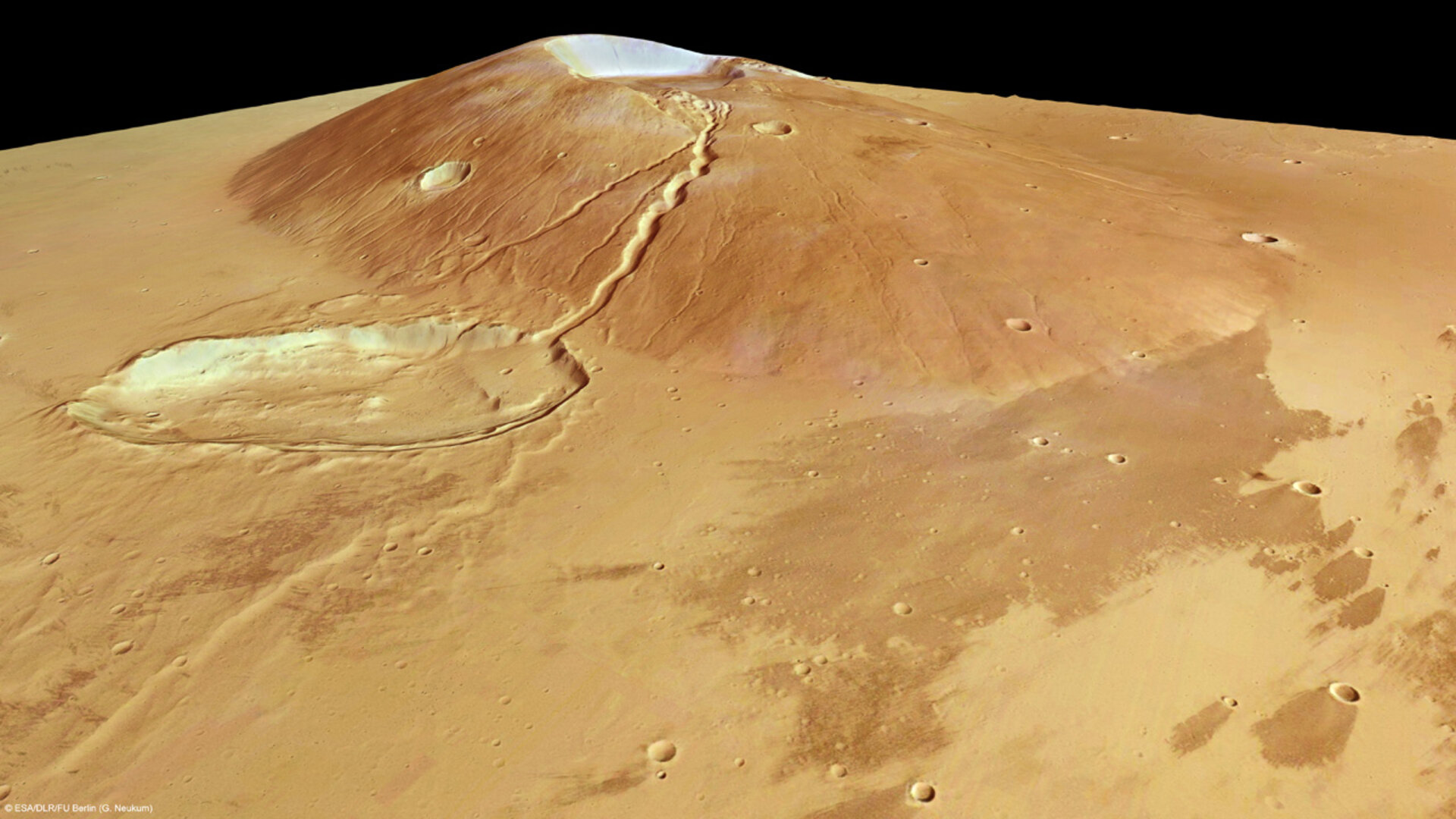 Высочайшая гора солнечной системы находится. Гора Олимп на Марсе. Марс Планета вулкан Олимп. Марс Планета гора Олимп. Марсианский вулкан Олимп.