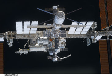 ISS as seen from Discovery