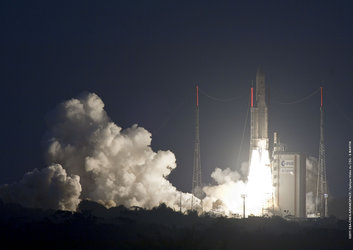 Ariane 5 ECA flight VA201 liftoff