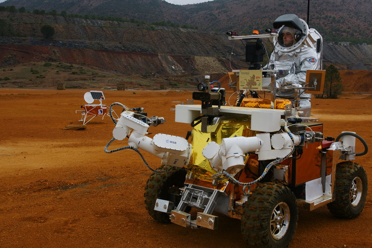'Astronaut' at the controls of the Eurobot Ground Prototype