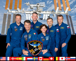 Expedition 27: Ron Garan, Paolo Nespoli, Alexander Samokutyaev, Catherine Coleman, Andrey Borisenko and Dmitry Kondratyev