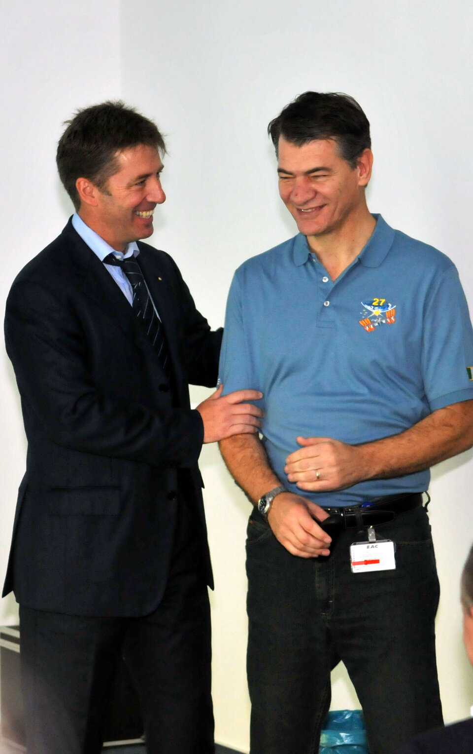 Roberto Vittori and Paolo Nespoli in October 2010