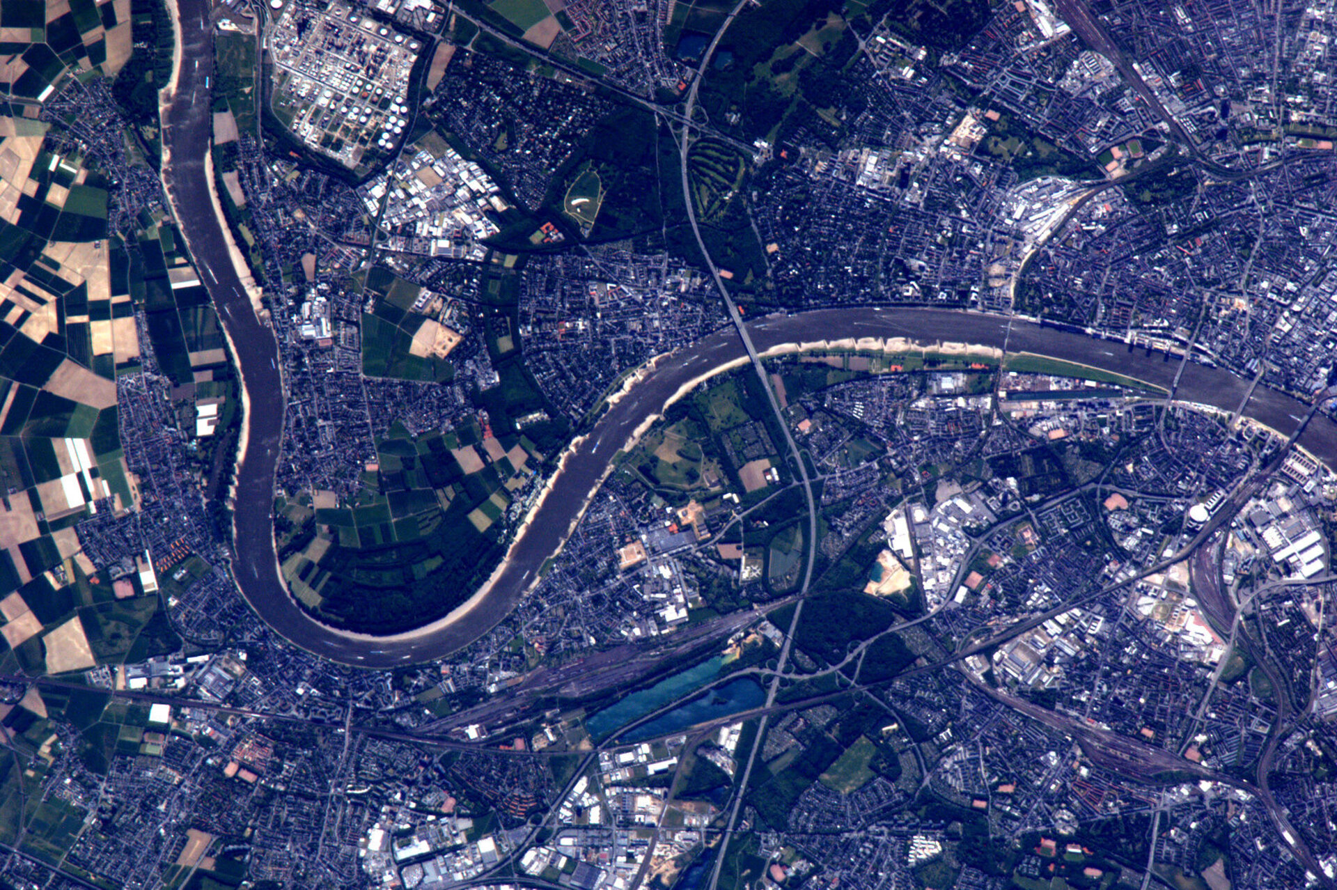 Cologne from ISS by Paolo Nespoli