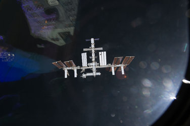 ISS – with ATV-02 attached – seen from Endeavour