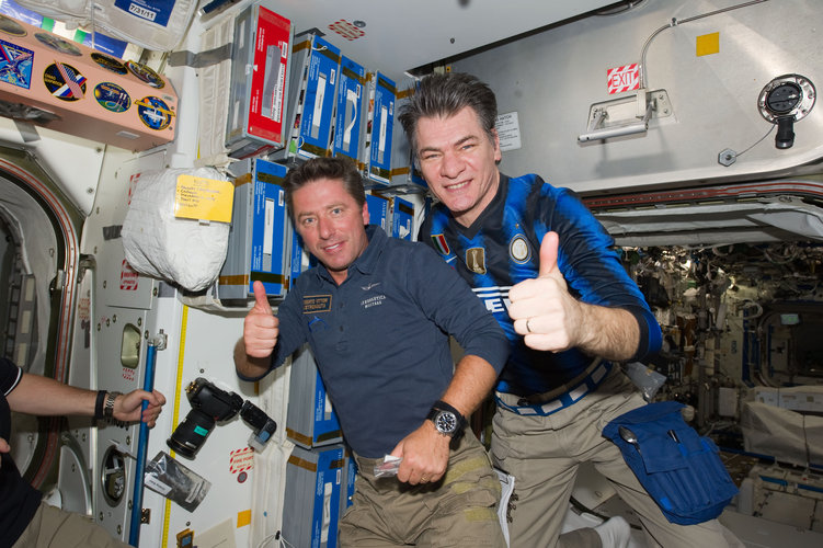 Roberto Vittori and Paolo Nespoli