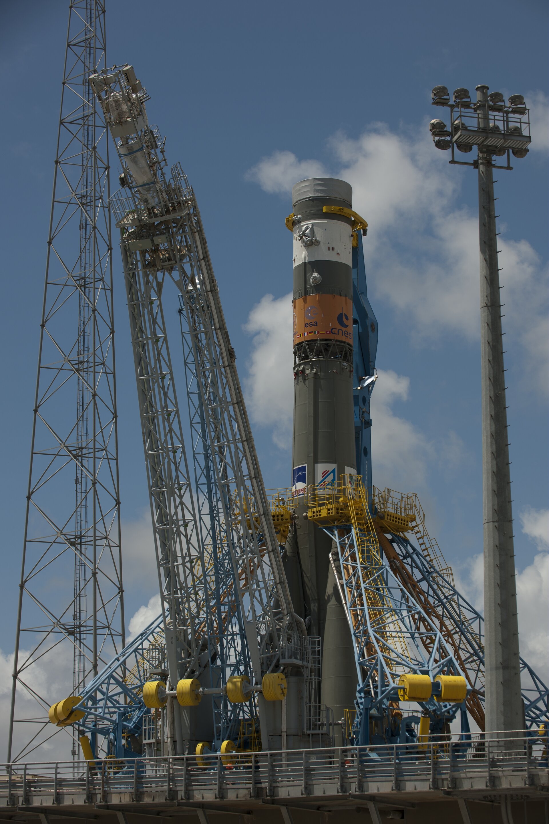 Soyuz in launch zone