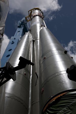 Soyuz in launch zone