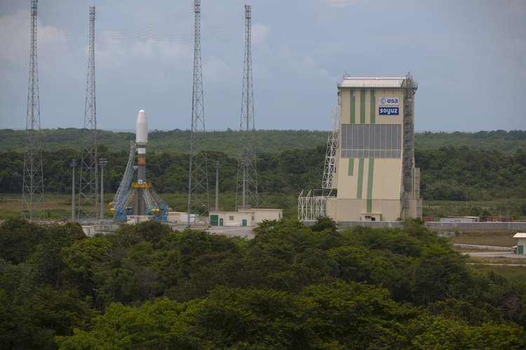 Soyuz on launch pad