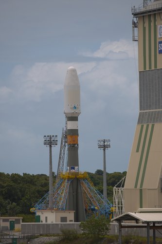 Soyuz on launch pad