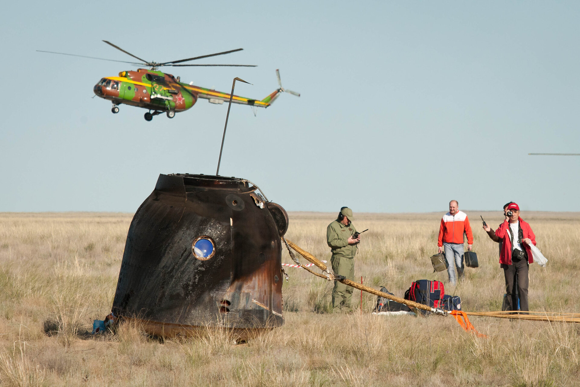 Soyuz TMA-20 landing module just after landing