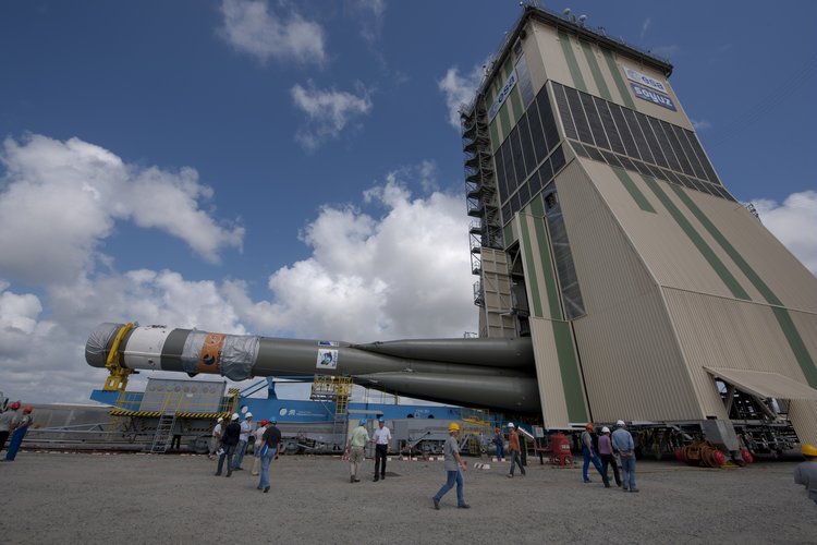 Soyuz transfer to launch zone