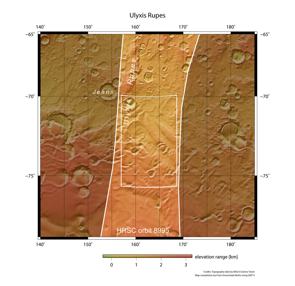 Ulyxis Rupes v kontextu