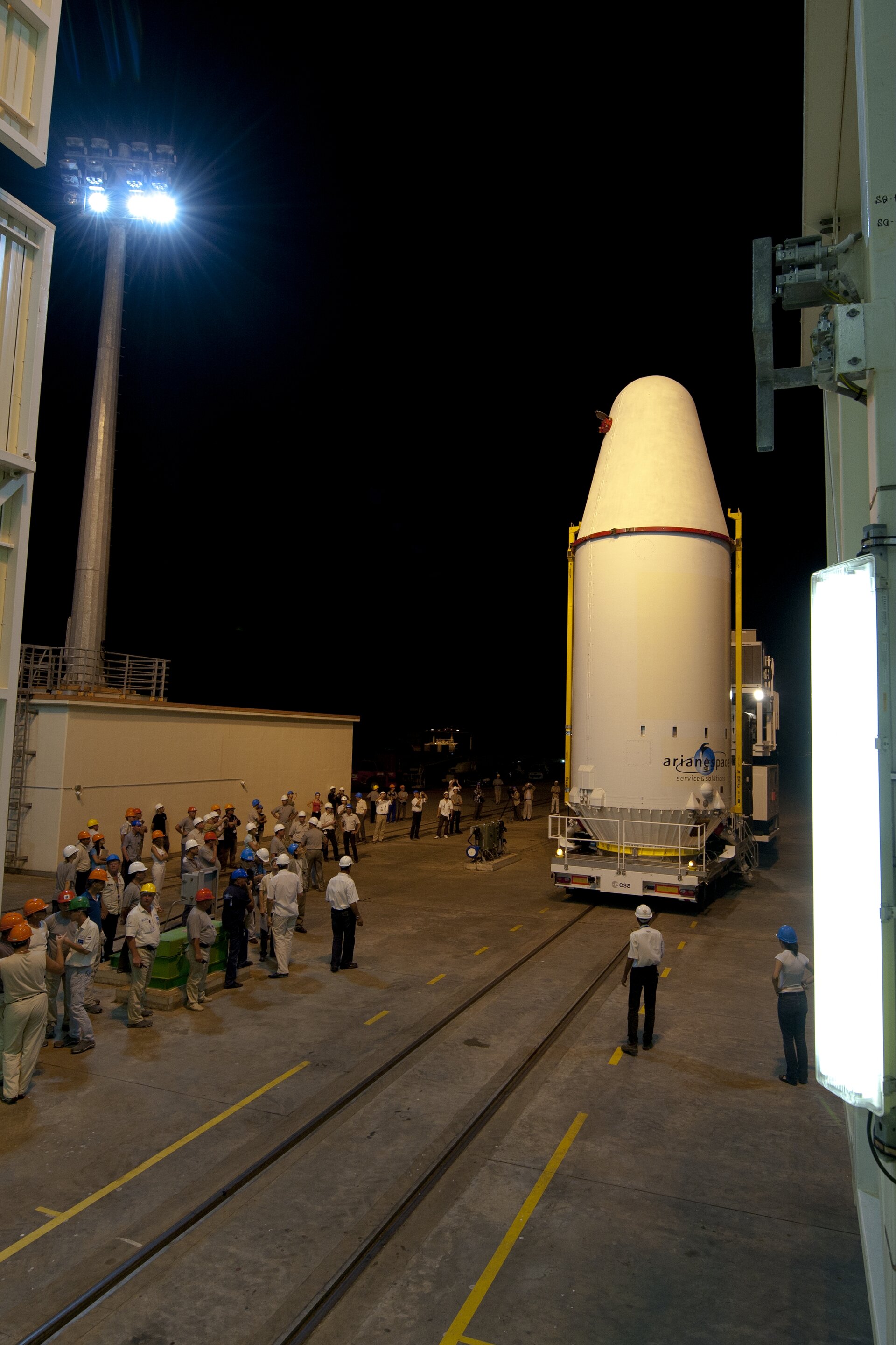 Upper composite transfer to launch zone