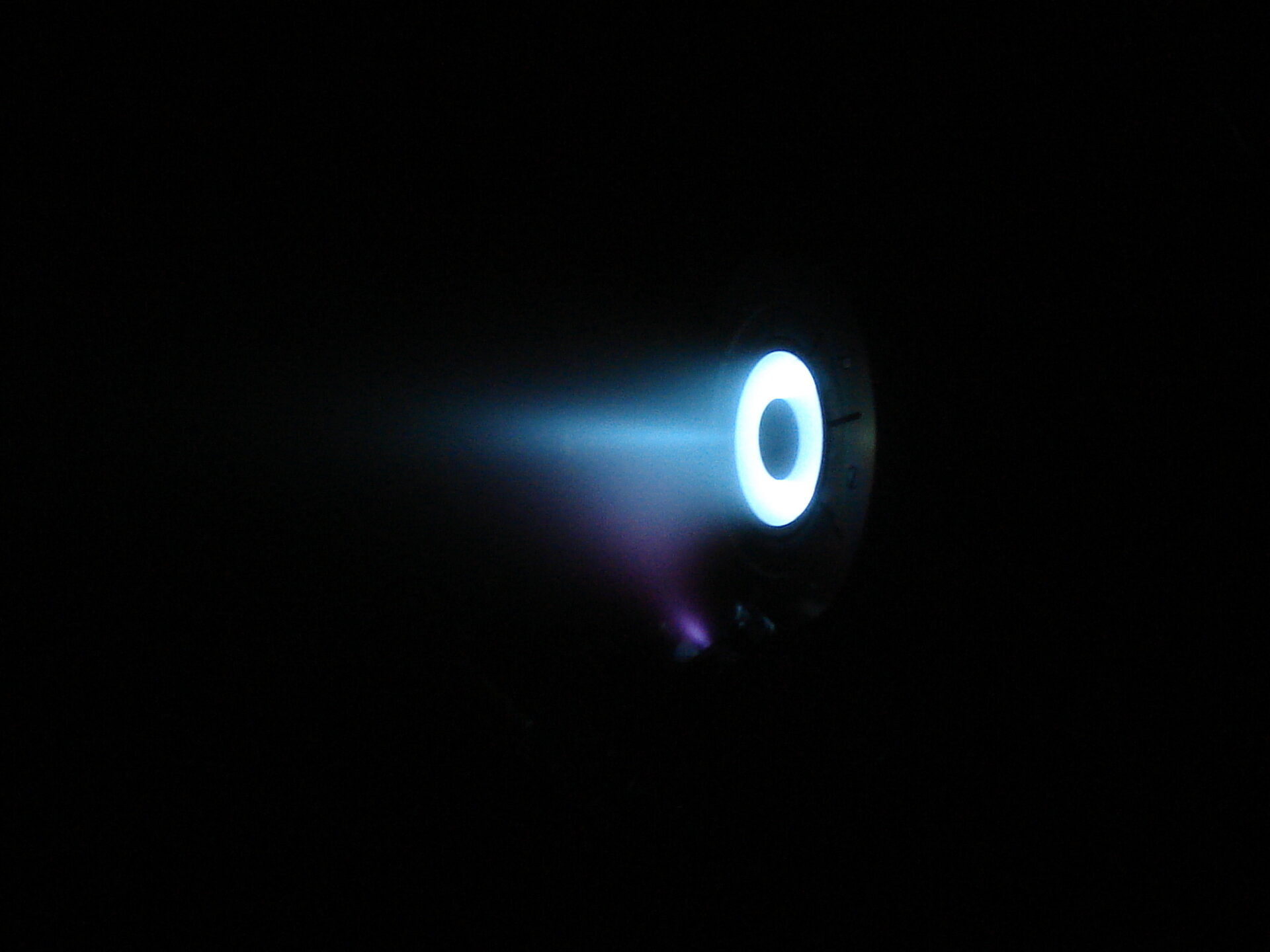 ALTA mini Hall Effect Thruster during firing