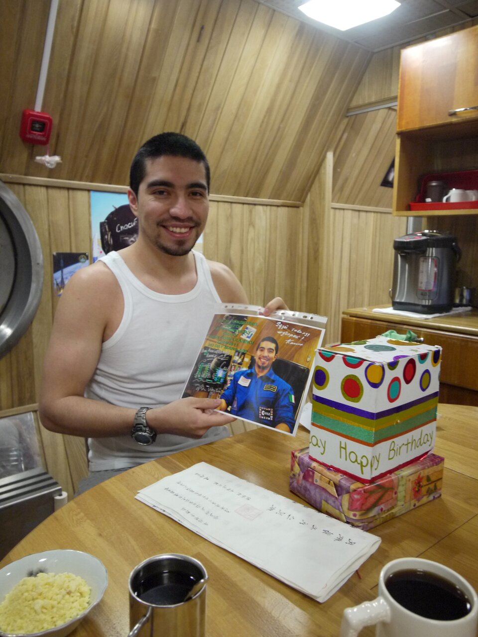 Diego with birthday presents