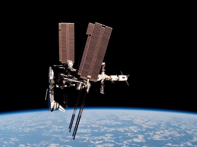 The International Space Station with ATV-2 and Endeavour