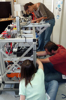 The Supermassive B. team prepare their rack