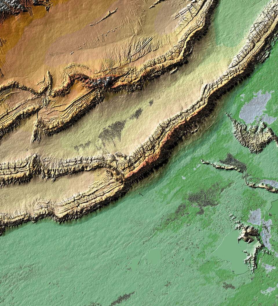 Digital elevation model Bachu, China