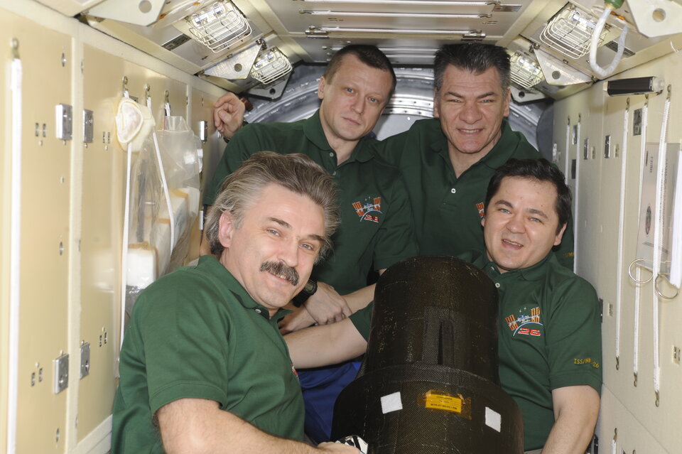 ISS crew working with Matroshka