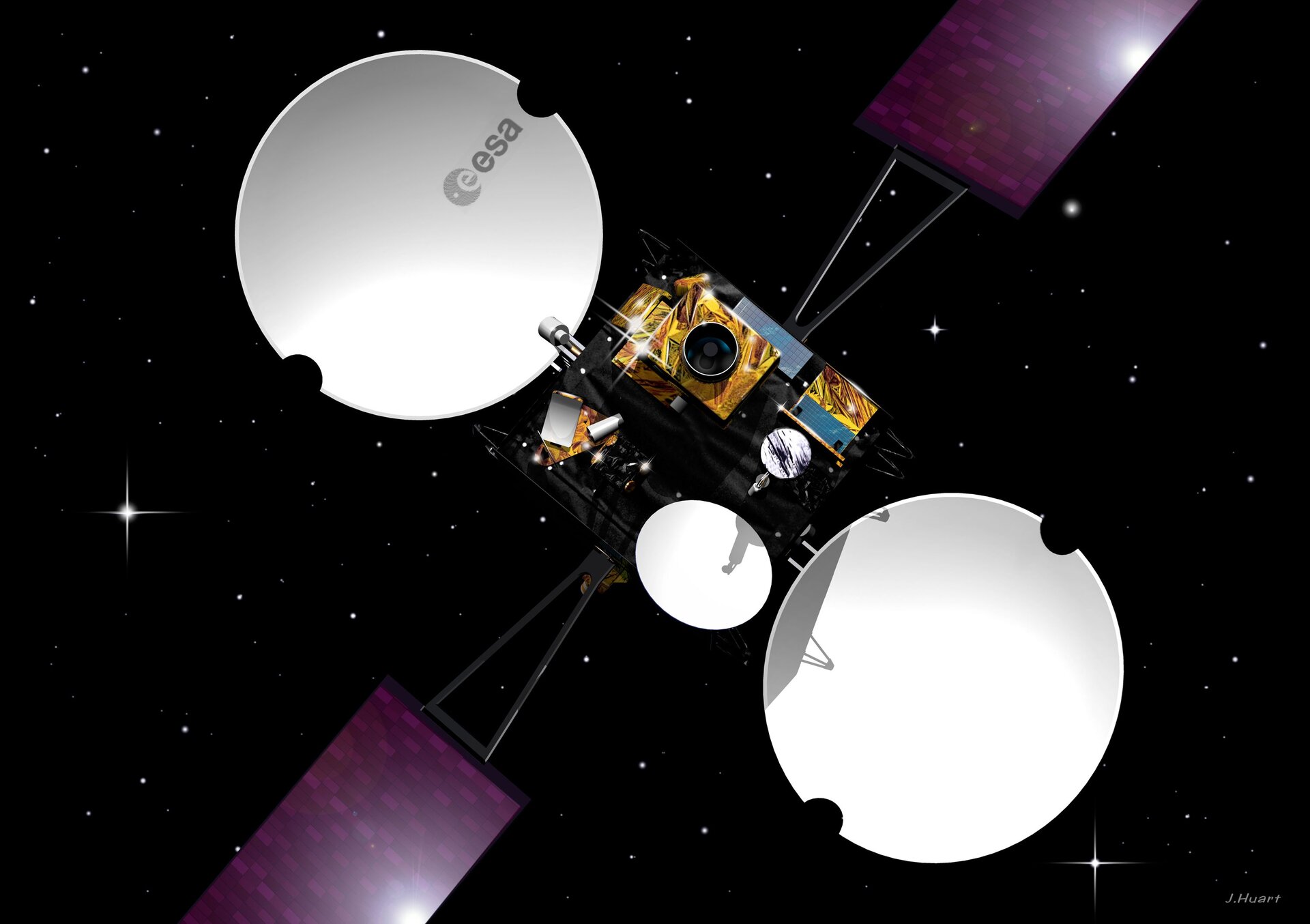 Καλλιτεχνική απεικόνιση του δορυφόρου Artemis