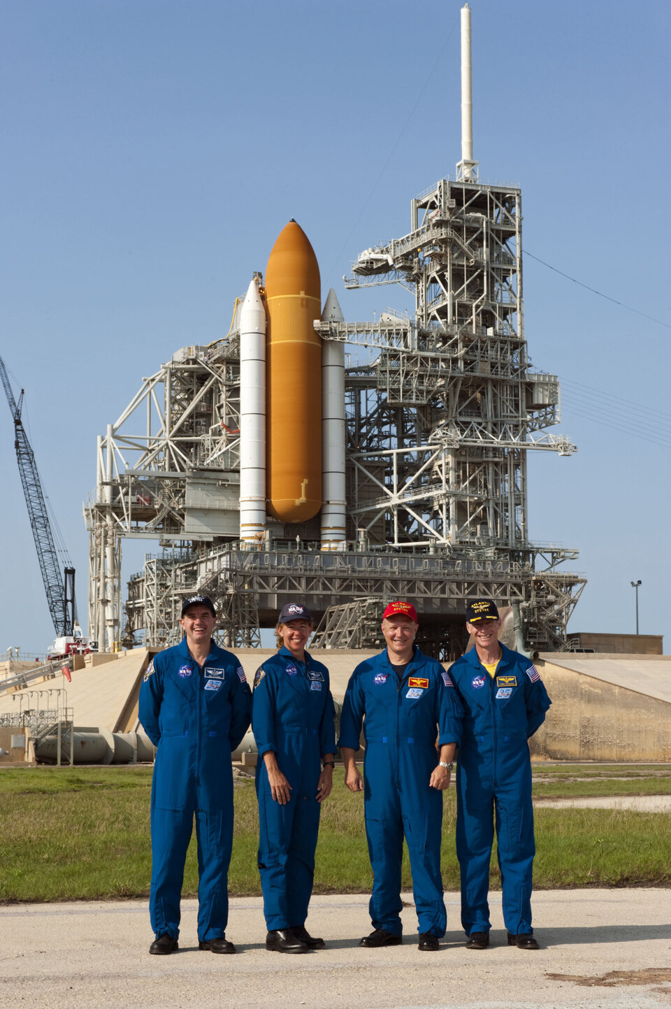 STS-135 crew with Atlantis