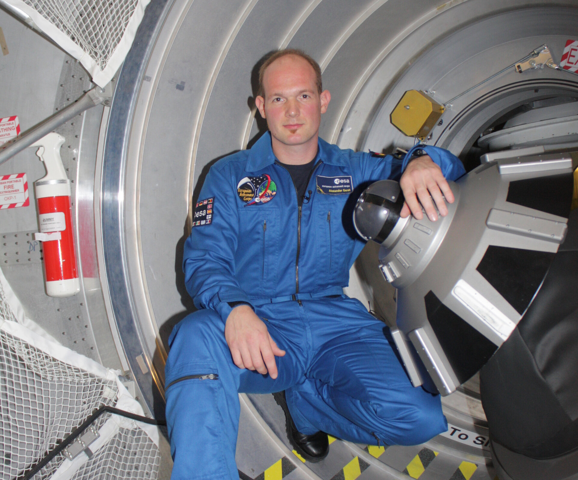 Alexander Gerst in the ATV simulator