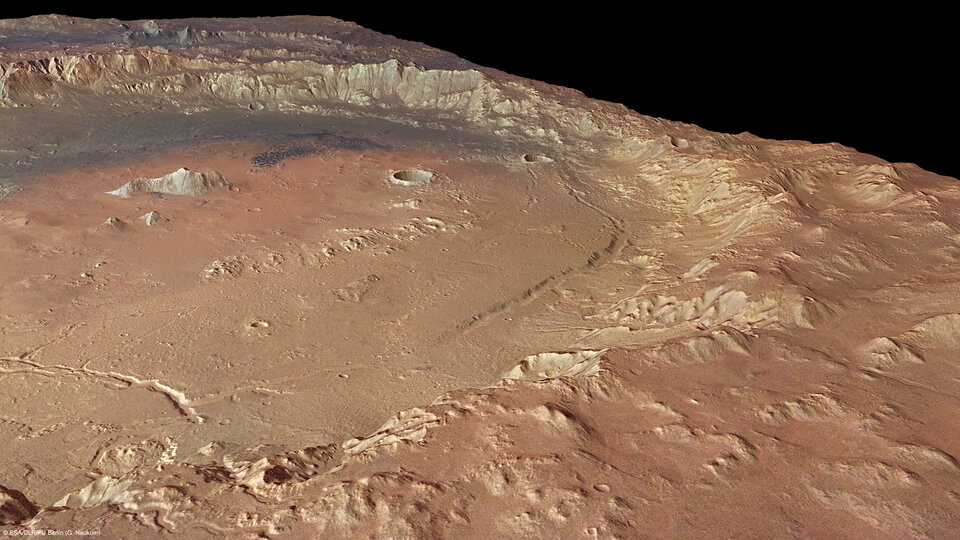 Holden crater in perspective