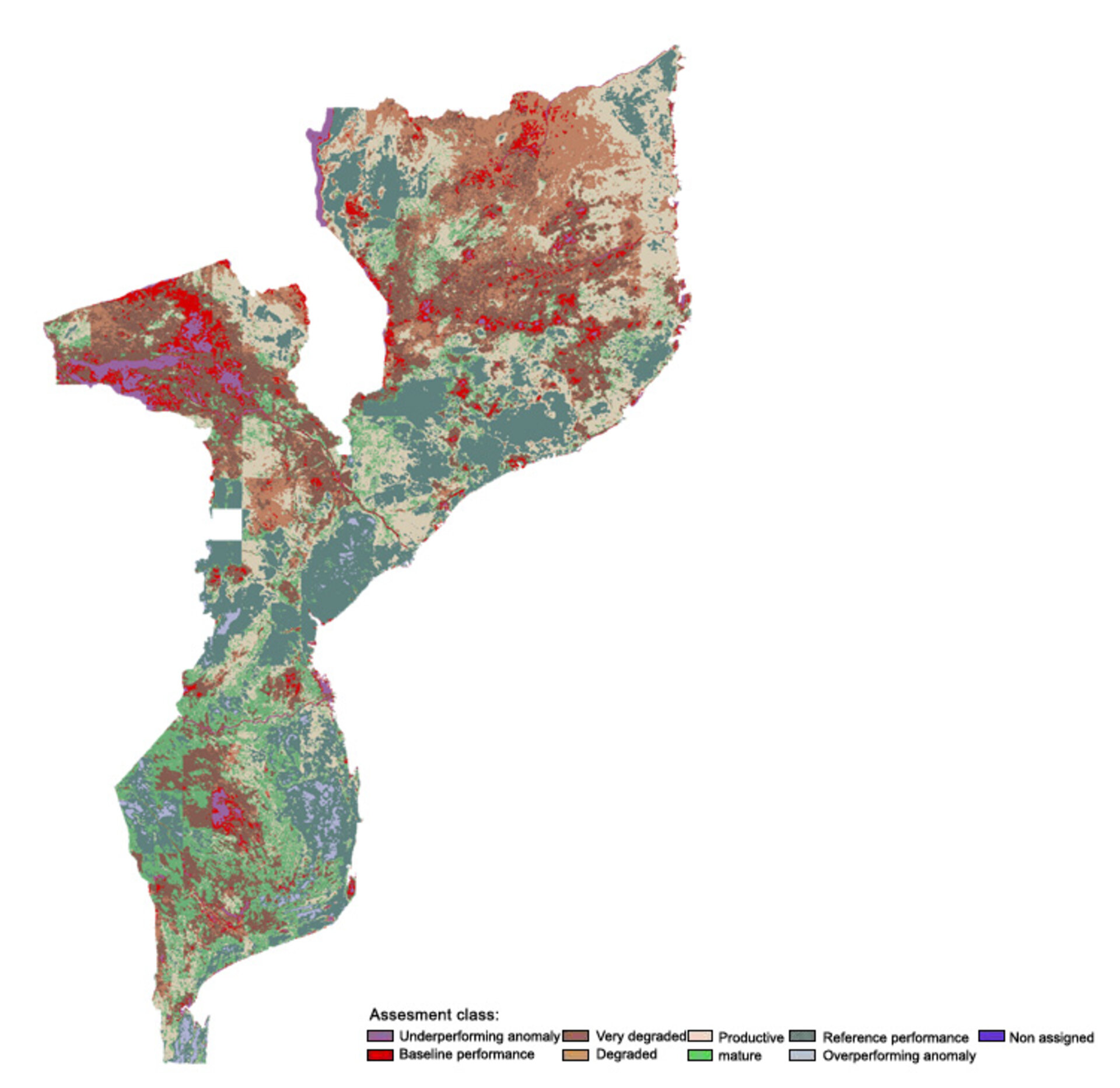 Land degradation in Mozambique