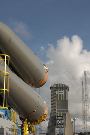 Soyuz VS01 transfer to launch zone