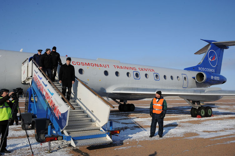 Arrival at Baikonur